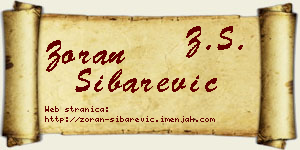 Zoran Šibarević vizit kartica
